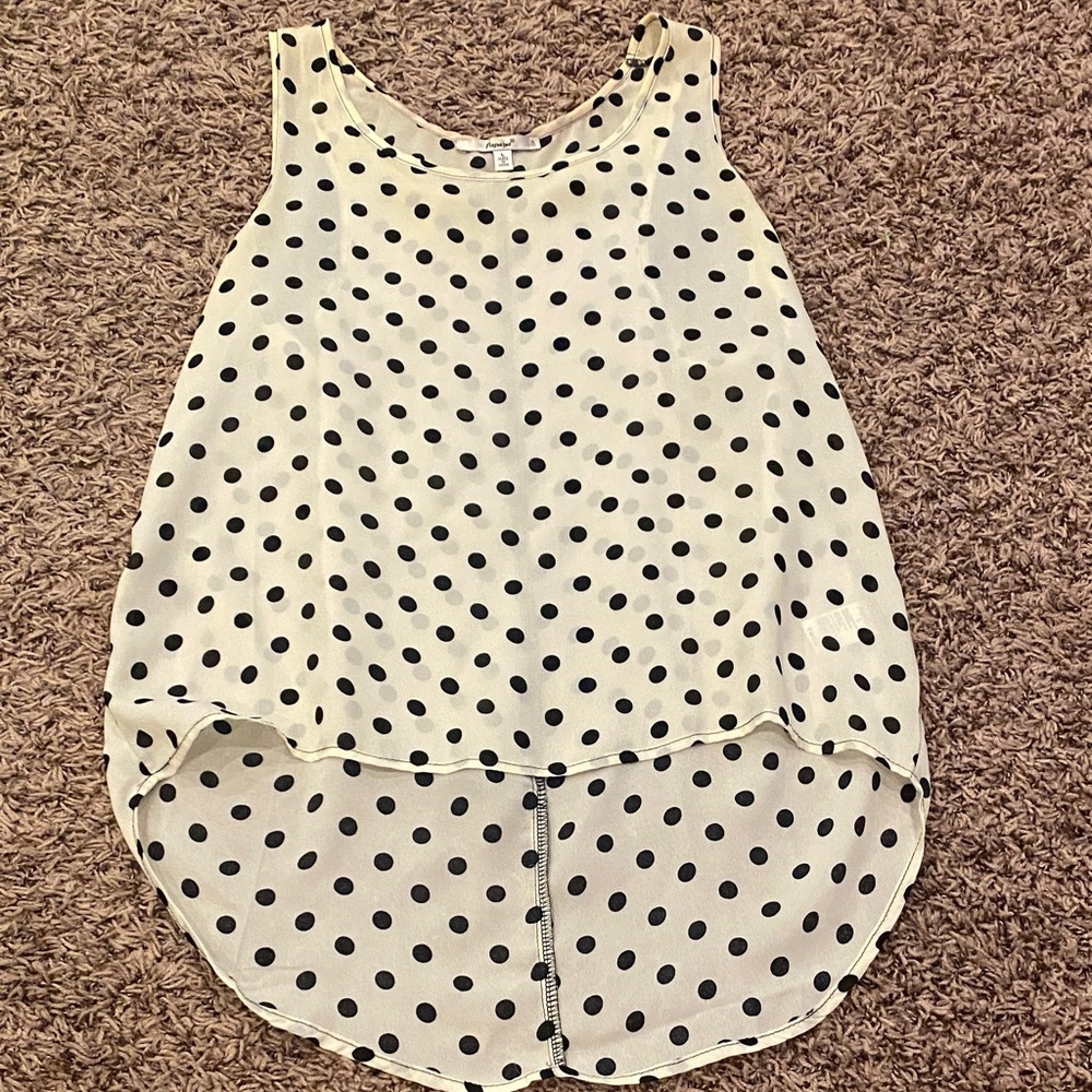 Polka Dot Sleeveless Top